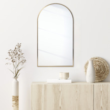Naomi Arched Stainless Steel Wall Mirror